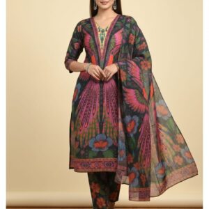 Ready Made Pure dubai silk Digital Print Three Piece