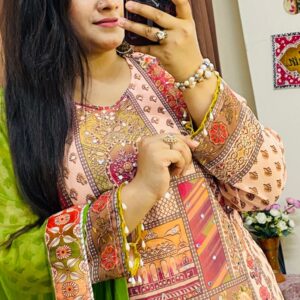 Jorjet Digital Print Three Piece