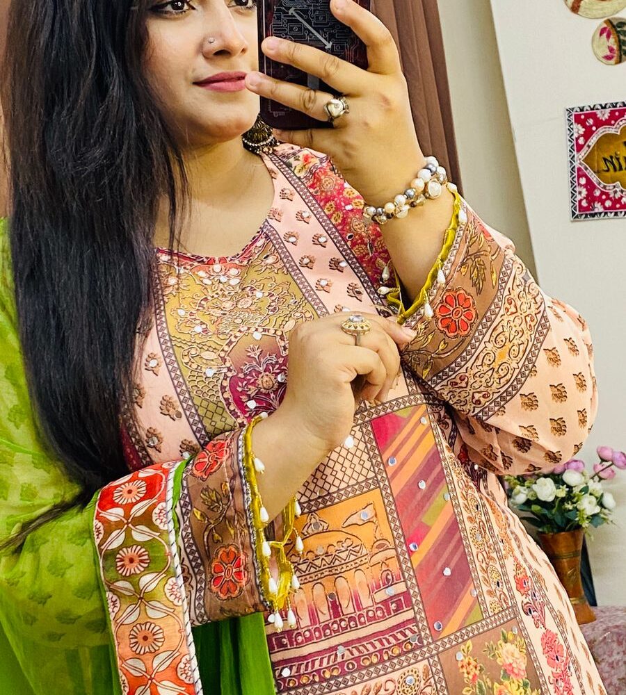 Jorjet Digital Print Three Piece